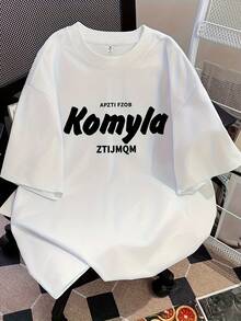 Women's Cotton T-Shirts, Round Neck, Casual, Simple, High Quality, Summer, Plus Size, Fashionable, Loose Fit, Slimming, Tummy Control, Short Sleeve, Simple T-Shirt For Everyday Wear - 白色 - 查看 7