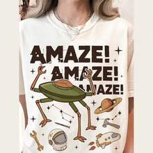 One Retro Epcot-Inspired T-Shirt With The "Living With The Land" Aesthetic, A Fun D Park Tee Featuring The Phrase "Get In Loser We Re Gonna Learn About Lettuce". 180g 100% Cotton, Designs Are Fully Printed. Unisex. - 白色 8 - 查看 9