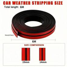 Ideal For Car Windows And T-Shaped Rubber Seals, This Is The Perfect Choice For Automotive Windshields - Designed For Tight Sealing, Dust-Proof And Waterproof, Easy To Install, Suitable For Front And Rear Windshields, Durable And Weather-Resistant. - 6-meter T-shaped Sealing Strip - View 1