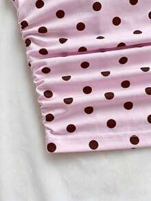 para mujeres que salen a la playa en verano, vacaciones, parte superior de mujer de color amarillo claro con hombros asimétricos, tirantes de lazo, fluida y ajustada, adecuada para fiestas, vacaciones, festivales de música, estilo bohemi - Rosa - Ver 3