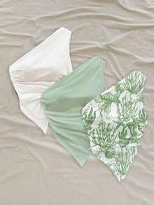 Top corto con escote asimétrico y drapeado sin mangas para mujer, estilo Y2K - Multicolor 3 - Ver 1