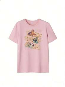 Camiseta de Manga Corta con Estilo Histórico y Divertido,Camiseta de manga corta de moda para primavera y verano de 2026, hecha en México, 180 gramos. Estampado de dibujos animados, modelo de pareja, apta para uso interior o exterior. Cuello redondo, unisex, ideal para oficina y ocio. Paquete de una pieza. - PK-P631577SLNDXZGY503 - Ver 2
