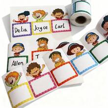 Quixorblex 200 Cartoon Name Stickers, Blank Self-Adhesive Labels For Kids, Classroom Supplies, School Notebooks, Lunch Boxes, Office File Organization, Home Learning & Storage, Easy Peel-Off, Multi-Purpose Personalized Labels, Birthday & Party Fun - Multicolor - View 12