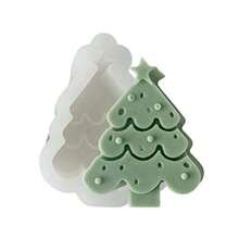 1pc Christmas Series Christmas Tree Scented Candle Silicone Mold - P - 查看 3