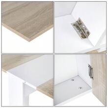 Klappbarer Esstisch,Ausziehbarer Esstisch für 2-4 Personen, für Smalle Räume,Esszimmer, Küche,103x73,4x76 cm - Naturholzfarbe - Übersicht 6