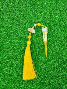 1pc 83mm Plastic Golf Tee With Rhinestone Ball, White Fan Tassel, Golf Accessories - Multicolor - View 12
