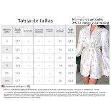Blazer primavera 2026, holgado casual con cordón, estampado manga larga - Albaricoque - Ver 4