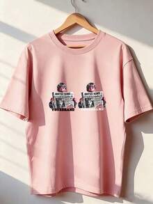 Grunge And Urban Style Short Sleeve T-Shirt, Fashionable Short Sleeve T-Shirt For Spring And Summer 2026, Made In Mexico, 180 Grams. Cartoon Print, Couple Design, Suitable For Indoor Or Outdoor Wear. Crew Neck, Unisex, Ideal For Office And Leisure. One-Piece Pack. - PK-P631577SLNDXZGY515 - 查看 1