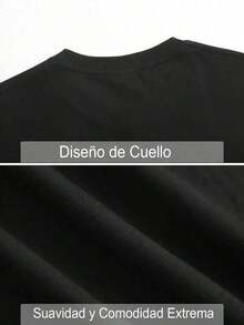 Women's Plus Size Casual Short Sleeve T-Shirt Loop Mafalda - 100% Cotton, Sizes S-XXL, Crew Neck With Cartoon Graphic Print, Breathable And Machine Washable, Fashionable White T-Shirt For Everyday Comfort, Ladies' T-Shirts, Relaxed Outfit, Whimsical Design, Comfortable Fit, Elegant Blouse, Fashion Lovers - 黑色 - 查看 2