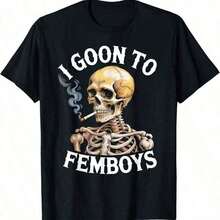 I To FEMBOYS Skeleton Skull-Shirt - Black - View 8