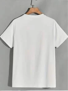 Camiseta moderna con estampado de estrellas doradas de Pascua, estilo casual para mujer, camiseta de 200 g de peso, adecuada para salidas familiares y actividades de team-building, un excelente regalo navideño para ella. Camiseta de manga corta cómoda y versátil. - Blanco - Ver 3