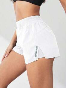 Pantalones cortos de compresión para mujer que absorben la humedad y tienen un short interno, cómodos para correr, yoga, evitar rozaduras.Pantalón corto deportivo para mujer, pantalón corto de gimnasio, pantalón corto de ciclista cómodo - Blanco - Ver 8