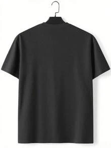 100% Cotton T-Shirt With "Los Angeles In The Center Of All Eyes" Print, Unisex Los Angeles Team Model, Vintage Pattern Print T-Shirt, High Quality Cotton Shirt - 黑色5 - 查看 2
