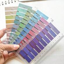 200pcs Colorful PET Sticky Notes, Writeable & Repositionable Translucent Bookmarks, Self-Adhesive Page Markers, Suitable For Files & Indexing School Supplies - one-size - View 7
