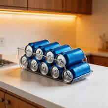 Refrigerator Storage And Organization Box, Includes Soda And Beverage Can Dispensing Rack, Suitable Refrigerators, Freezers, Pantry Rooms, Kitchens, Utility Rooms, Countertops, Essential Home And Office, Easy To Clean, Stackable Storage Box - 34.5 cm / 13.58 Inches - View 4