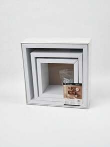 1pc Wall Mounted Shelf, Living Room TV Background Wall Decor, Bedroom Creative Grid Decoration - Type a - View 9