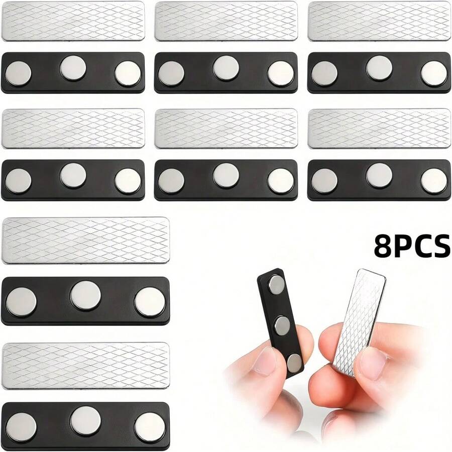 Modern Magnetic Closure Kit For Blinds, Plastic Magnetic Brackets, Curtain Closure Solution, Multifunctional Self-Adhesive Clips - 8 Pcs - View 1