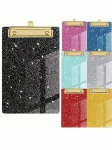 1Pc Acrylic Board With Glitter, Suitable For Classrooms, Offices, Schools, Notebooks And Diaries,Back To School Supplies - Multicolor - View 8