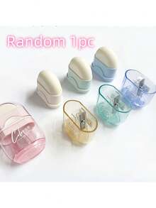 2-In-1 Pencil Sharpener With Eraser, Cute Mini Portable Transparent Candy-Colored Multifunctional Stationery With Pencil Shavings Storage Box, Essential For Students And Office, Ideal For Daily Use And Back To School - 2-in-1 Pencil Sharpener and Eraser - View 12