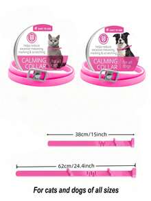 Plant-Based Essential Oil Pet Collar, Adjustable Waterproof Silicone Collar For Dogs & Cats, Daily Outdoor Wear, Pink - Pink - View 8