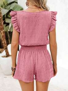 Conjunto de dos piezas para vacaciones de mujer - Rosa - Ver 2