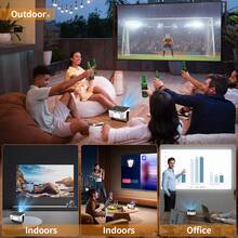 1080P Mini Portable Projector, Multi-Functional Home Entertainment Cinema, Daily Use - Black and White - USB Version - View 8