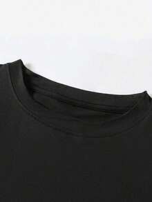 New Women's Knit Sweaters And Short-Sleeved T-Shirts With A Slim Fit, Duck Print, For Casual And Sporty Wear - 黑色 - 查看 4
