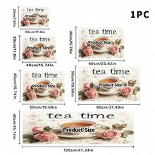 1 pieza Tapete de secado de platos con estampado floral, Almohadilla para máquina de café, Salvamanteles absorbente para tazas de té, Apto para mesa de comedor y cafetería, Tapete de drenaje multiusos, Regalo para el hogar, Decoración de escritorio - XYLSD-369 - View 5