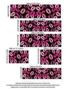 1 pieza Alfombra larga lavable con estampado de labios negros y rosas, alfombra de pasillo personalizada, alfombra de pasillo, alfombra, alfombra larga, alfombra de área, alfombra, decoración del hogar, alfombra de área, alfombra de área de la sala de estar, decoración del hogar de la sala de estar, decoración de la habitación, alfombra lavable - Multicolor - Ver 4