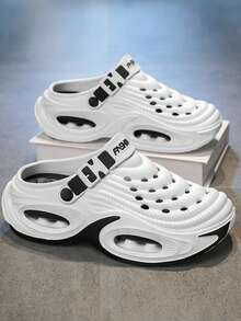 Sandal nam thoáng khí thiết kế rỗng, dép mùa hè mới mũi kín, đế dày chống trượt khử mùi, sandal thể thao thường ngày, phù hợp cho học sinh, đi ngoài trời, đi biển, câu cá, lái xe - trắng - Xem 14