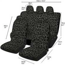 5pcs New Leopard Print Car Seat Covers - Front & Rear Seat Protectors Fit For Most Sedans, SUVs, Trucks - Seat Covers - View 6