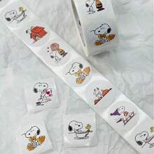 500 miếng dán hình tròn Snoopy bền chắc, chống thấm nước, dễ dàng xé rời, dùng để dán lên lon/túi/phong bì. - Nhiều màu - Xem 11