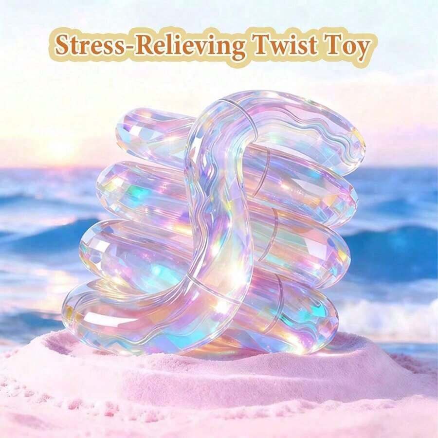 Fidget String Tangles Toy Relax Anxiety Stress Adhd Sensory Aid Twist Fiddle - Relieve Stress And Increase Patience - Màu trắng sữa nhiều màu (Có hộp) - Xem 1