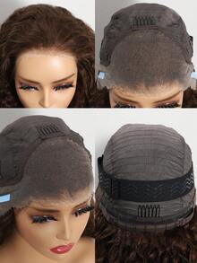KARLAMI Deep Curly Wig Human Hair 13x4 Wear And Go Glueless Wigs Human Hair Pre Plucked Pre Cut Deep Wave Lace Front Closure Wigs For Women 180 Density Curly Wig Glueless Wear And Go Black 10 12 14 Inch Bob For K Pop, Daily Wear, Parties, Birthdays, Weddings - S4 - View 7