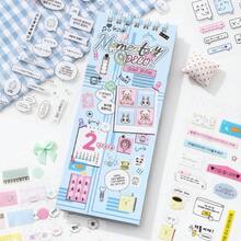 Libro de pegatinas lindo para diario, capturar momentos maravillosos de la vida, elementos decorativos básicos - 1 Set - Ver 12