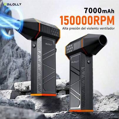 BiLOLLY Aspirador de polvo eléctrico: aspirador de aire comprimido de 150 000 RPM, batería recargable de 7000 mAh, secador de aire con tres velocidades ajustables, reutilizable, ideal para teclados de ordenador, uso en exteriores, automóviles y hogar. Un regalo perfecto para el Día del Padre.