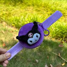 1 chiếc ví đựng tiền xu hình nhân vật hoạt hình Kuromi của Sanrio, ví cầm tay bằng vải nhung mềm mại, ví nhỏ có khóa kéo hình hoạt hình dễ thương, quà tặng nhỏ - Nhiều màu - Xem 12