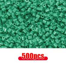 500 hạt nhựa nhỏ 2.6mm, hạt ghép hình pixel, hạt sắt nung chảy, hạt trang trí DIY chất lượng cao, quà tặng thủ công. - Đậu - Xem 30