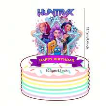 1pc 2026 New K-POP D Emon Hunter Girl Group Decorative Card, Suitable For Birthday Party Decoration, K-POP Themed Party Decoration - Multicolor - View 2