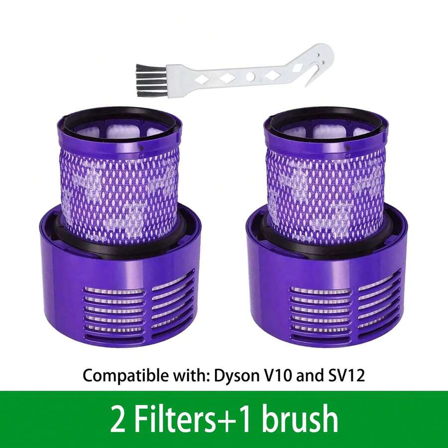 适用于 V10 SV12 Cyclone Animal Absolute Total Clean 无绳吸尘器的可水洗大号滤芯组件,英国 Animal Absolute Total Clean 吸尘器替换滤芯 - 2Filters+1brush - 查看 1