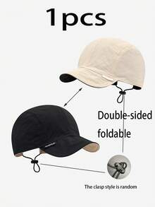 1pc Double-Sided Quick-Dry Baseball Cap, Soft Brim Thin Breathable Outdoor Sports Unisex Sun Hat - A - View 10