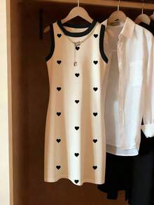 Vestido camiseta ajustado de mujer con cuello redondo y estampado de rayas, nueva llegada primavera/verano - Multicolor 2 - Ver 3