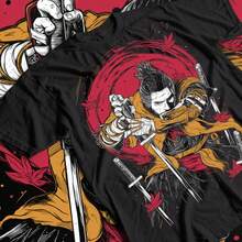 Samurai Video Game Anime Special Vintage T-Shirt UniS1ex Manga Camisetas Anime Love220g Cla-Ssic Cotton T-Shirt - UniS-Ex - The Shirt You A-Lways NeededSuitable For All People, Whether WoM-En Or M-Enhigh-Quality Durable Fabric Suitable For All Seasons,Ft To The Touch But Built To LastBreathabletops WoM.En Fall OutfiT.S For WoM.En VaC.Ation OutfiT.S WoM.En Easter, St. Patrick's Day Costume - 黑色 - 查看 1