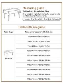 1 pieza Mantel rectangular, resistente a manchas & resistente a arrugas, mantel de poliéster lavable, adecuado para mesa de comedor, fiesta de buffet y decoración de camping, mantel de decoración de boda, tela protectora contra el polvo - Blanco - Ver 2