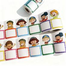 Quixorblex 200 Cartoon Name Stickers, Blank Self-Adhesive Labels For Kids, Classroom Supplies, School Notebooks, Lunch Boxes, Office File Organization, Home Learning & Storage, Easy Peel-Off, Multi-Purpose Personalized Labels, Birthday & Party Fun - Multicolor - View 7
