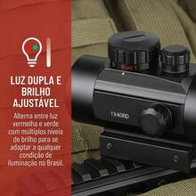 Red Dot 1x40mm, mira reflex Red/Green Dot Rifle, retículo de 4 MOA - Multicolorido - Visão 4