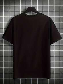 Camiseta Casual con Gráfico del Signo Zodiacal Piscis, Gorra de Camuflaje y Diseño de Aros Dorados para Mujer, 220g, 100% Algodón, Resistente - Negro - Ver 3