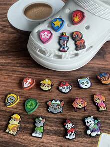 Paw Patrol Shoe Charms, Featuring Chase, Mar Shall, Skye, Rubble, Rocky, Zuma & Everest, Cute PVC Decorations For Clogs, Themed Accessories For Party Favors, Festive Celebrations & Goodie Bags, Ideal For Fans To Customize Footwear At Any Gathering - Shoe Flower - View 8