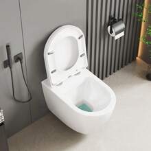 Toilettes - WC grand format + couvercle UF à bord intégral - Voir 1