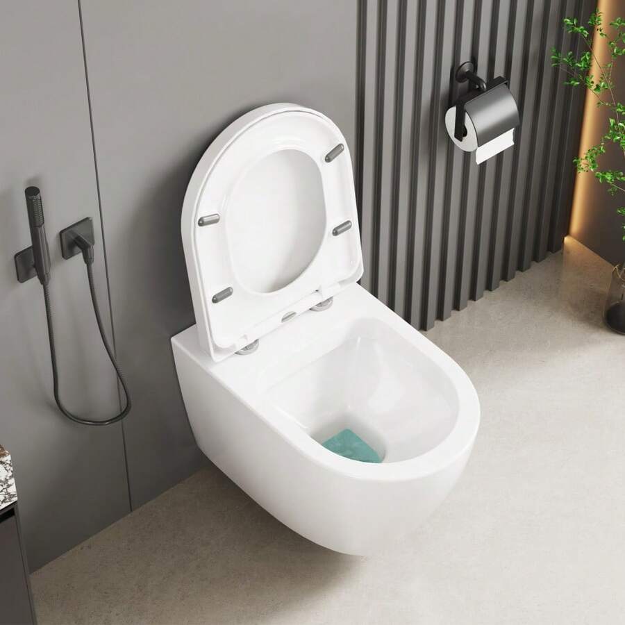 Toilettes - WC grand format + couvercle UF à bord intégral - Voir 1